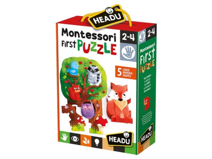 HEADU Montessori Puzzle las+figurki 2-4 20133