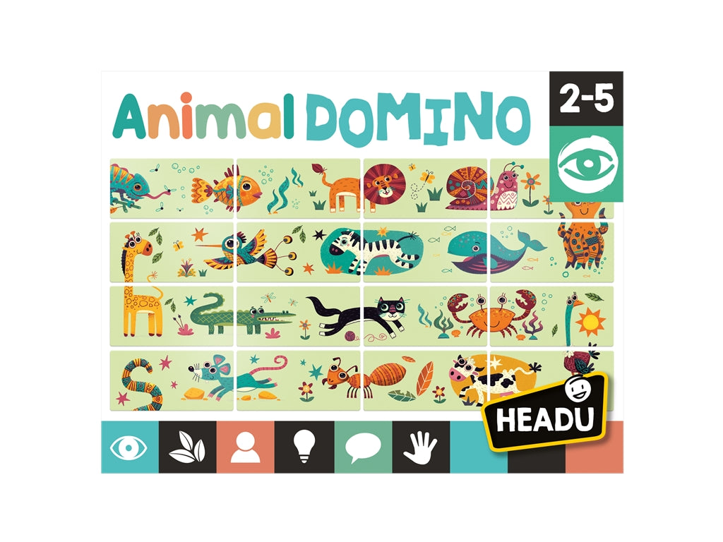 HEADU Domino zwierzęta wiek 2-5 23684
