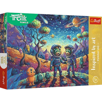 Puzzle Rodzina Treflików, Inspired By Art 100 el. Kosmiczne fantazje