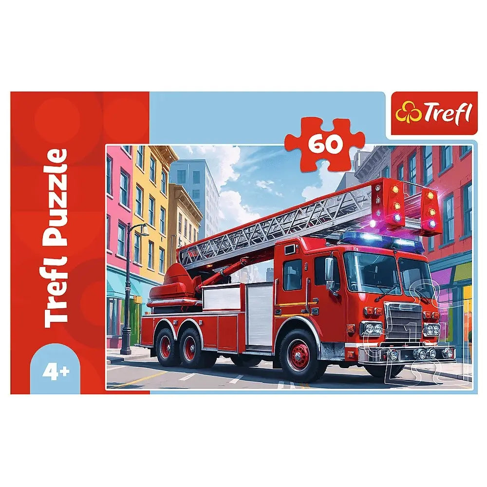 Puzzle 60 elementów wóz strażacki