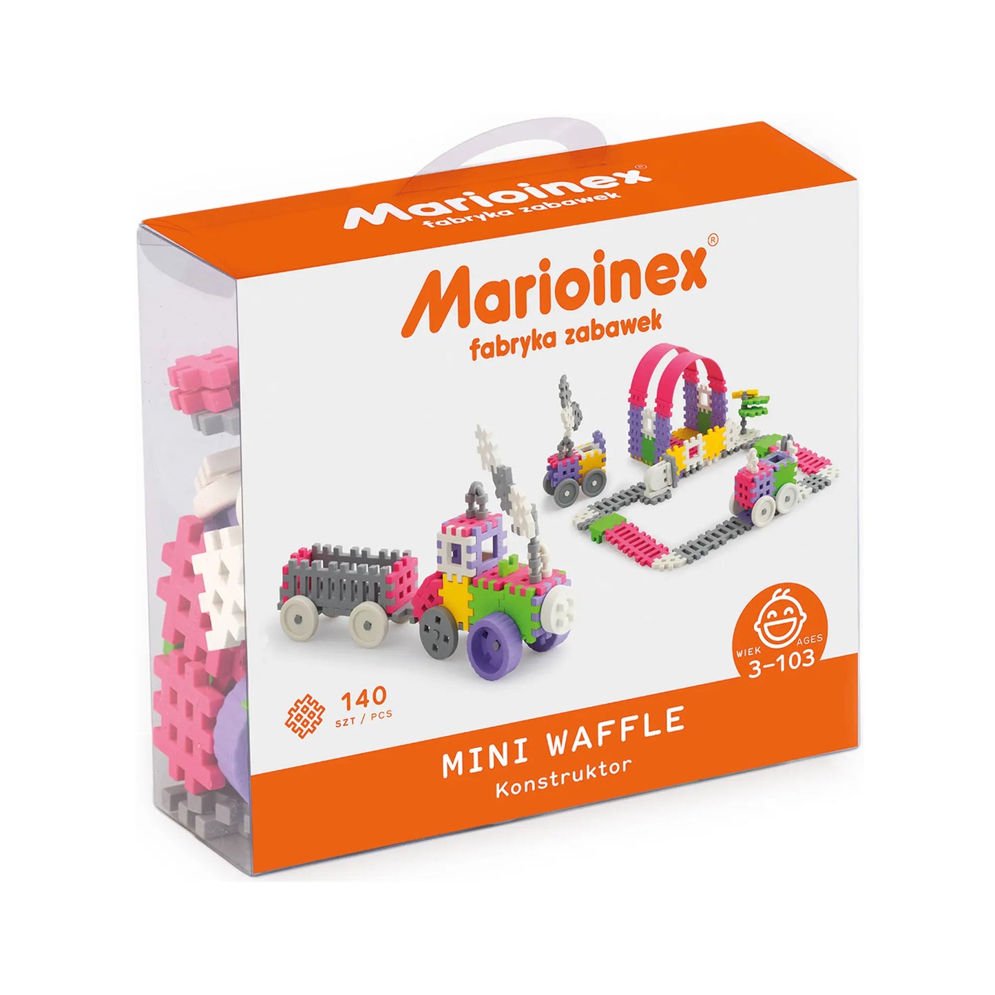 Klocki wafle mini 140 szt konstruktor dziewczynka