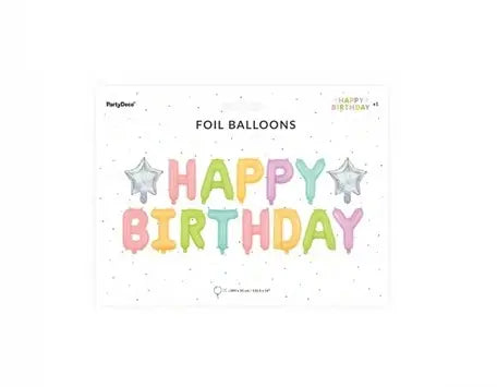 Balon foliowy Happy Birthday 395x35cm