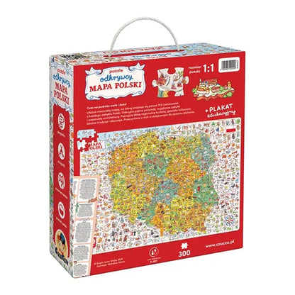 Puzzle - Odkrywcy Mapa Polski 300 el.