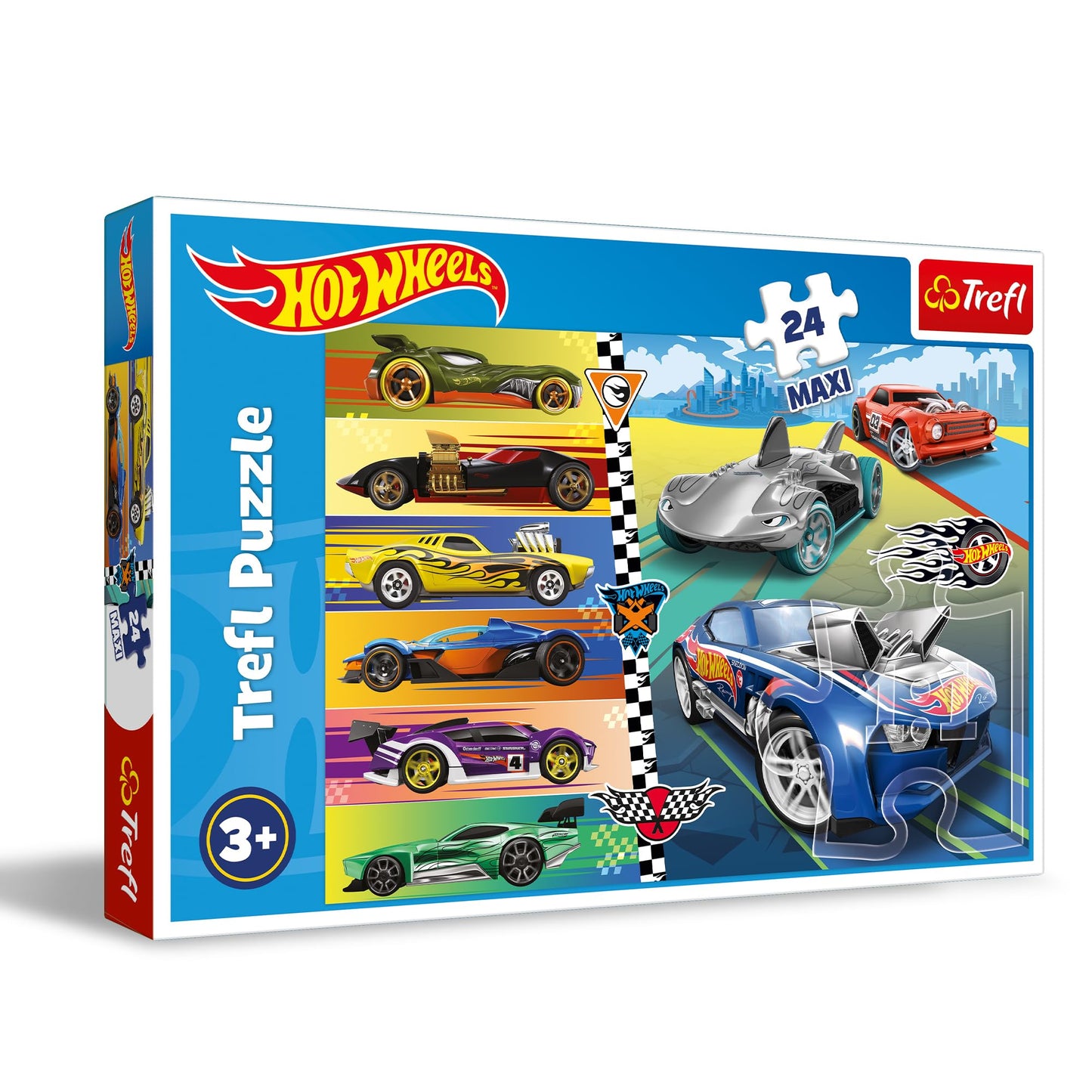 Puzzle maxi 24 elementy szybkie hot wheels