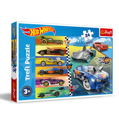 Puzzle maxi 24 elementy szybkie hot wheels