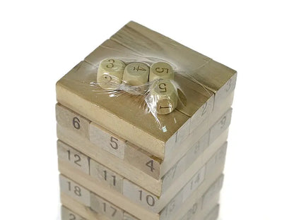 Układanka drewniana, wieża z klocków