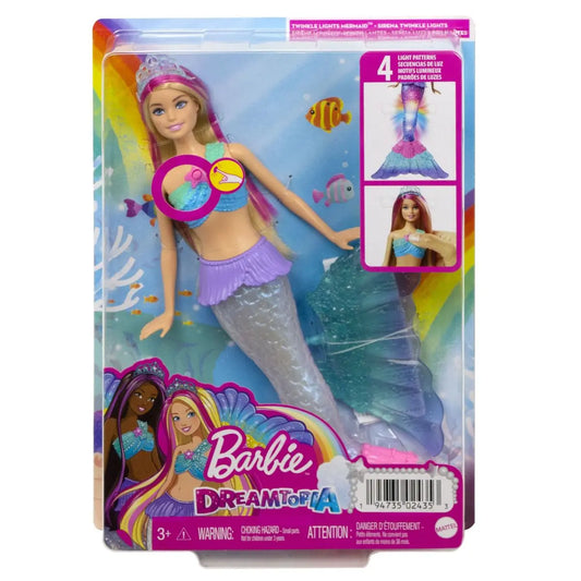 Barbie malibu syrenka migoczące światełka