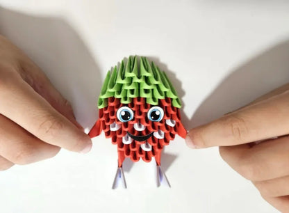 Origami 3d truskawka
