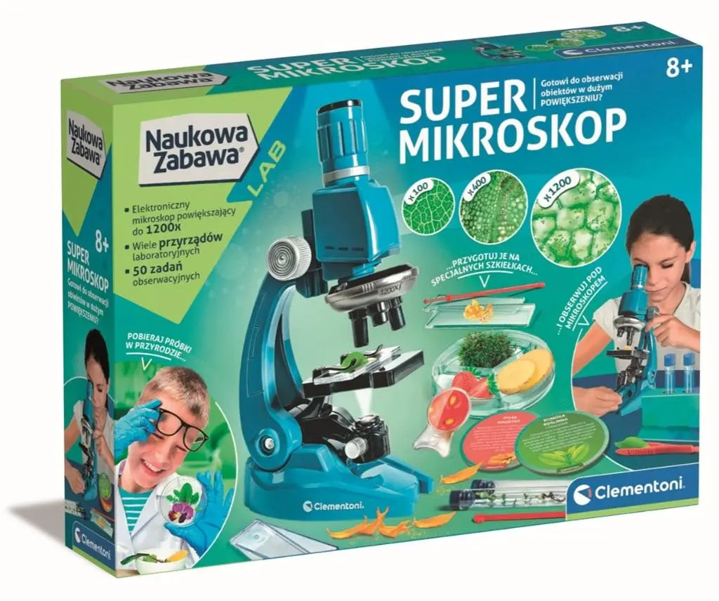 Naukowa zabawa super mikroskop