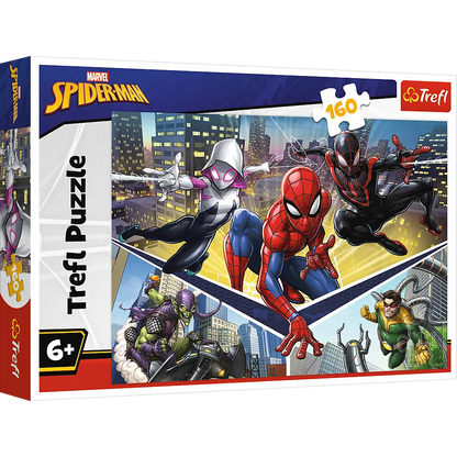 Puzzle 160 elementów siła spidermana