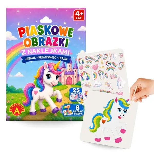 Zestaw kreatywny piaskowe obrazki - Jednorożec