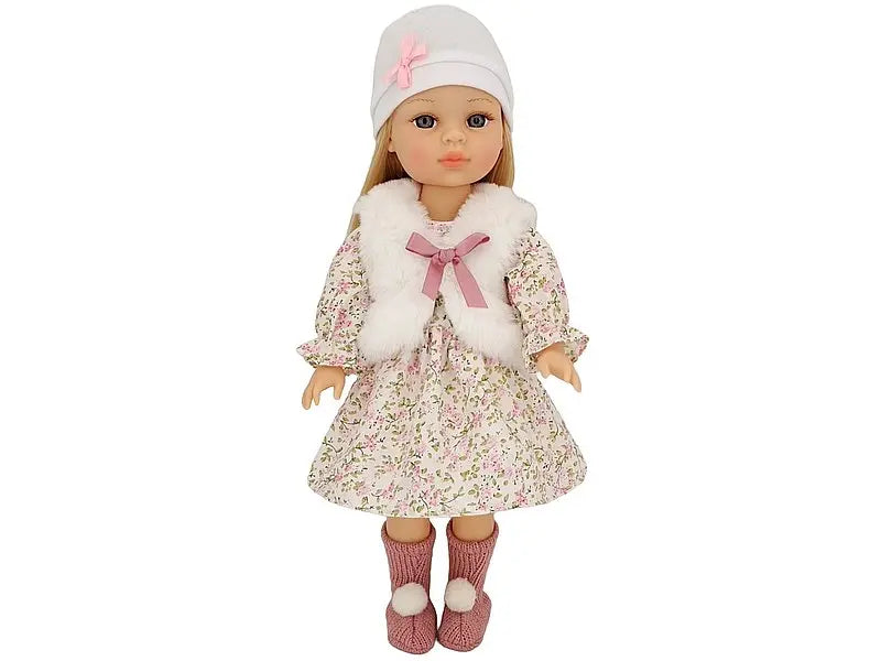 Lalka 38cm z polskim dźwiękiem, w sukience