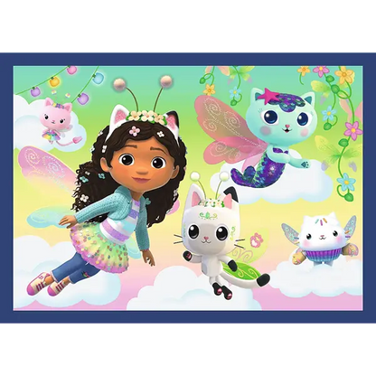 Puzzle Premium Plus Kids, Koci Domek Gabi 4 x 88 el. Kocie harce