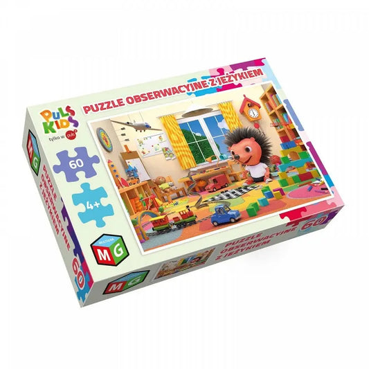 Puzzle obserwacyjne z jeżykiem
