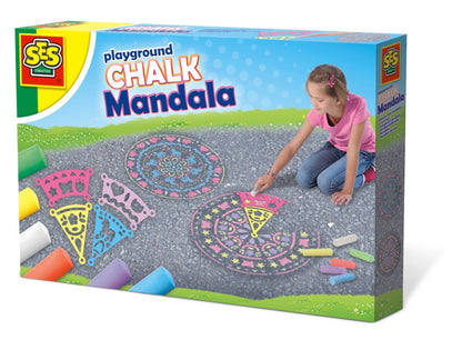 SES Kolorowa kreda z szablonami Mandala 02208