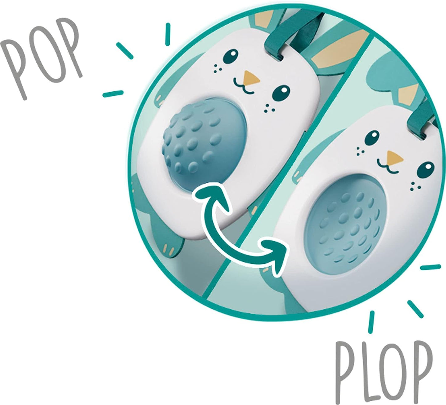 Gryzak dla niemowląt króliczek pop it