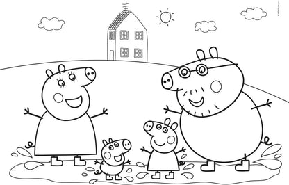 Puzzle 60 happy color peppa pig
