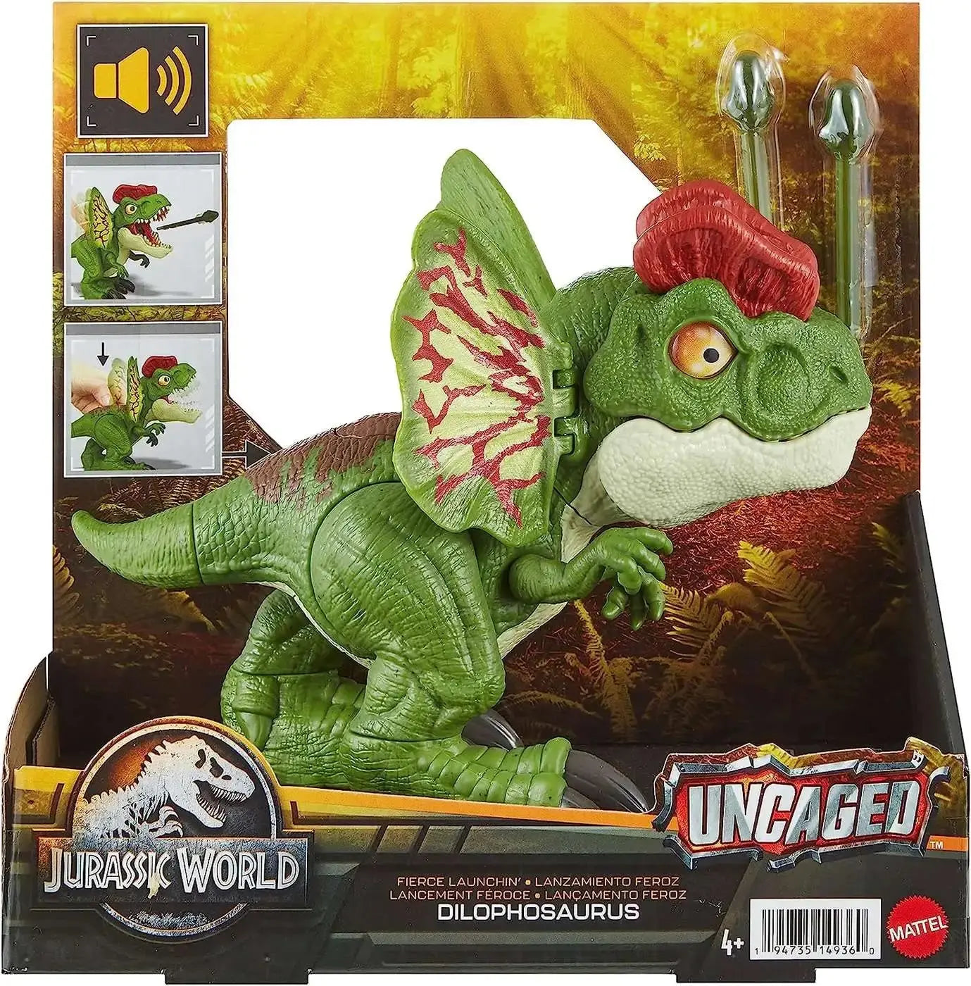 Jurassic world dilophosaurus ryczący