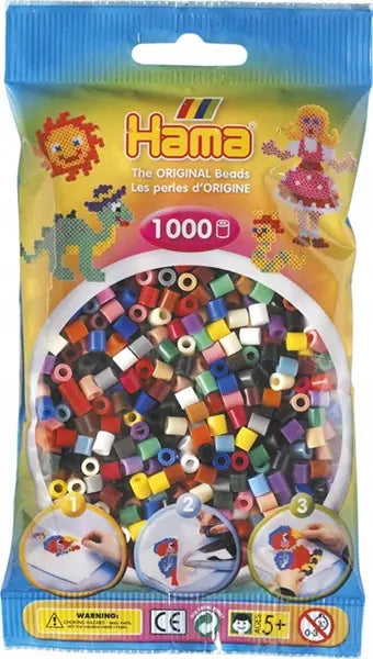 Koraliki midi 1000 szt mix kolorów