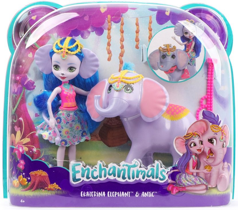 Barbie Enchantimals lalka+duże zwierz FKY72 FKY73