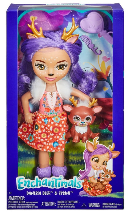 Barbie Enchantimals duża lalka+zwierz FRH54 FRH51