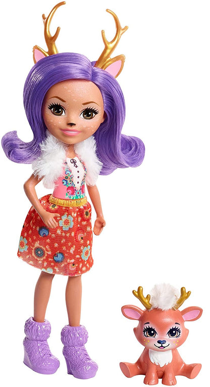 Barbie Enchantimals duża lalka+zwierz FRH54 FRH51