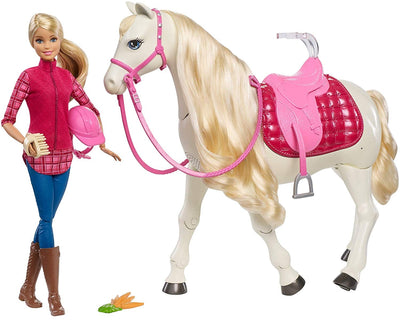 Barbie interaktywny koń Barbie+lalka FRV36