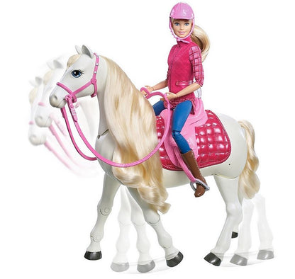 Barbie interaktywny koń Barbie+lalka FRV36