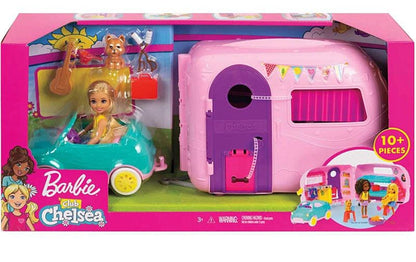 Barbie Chelsea z przyczepą kempingową FXG90