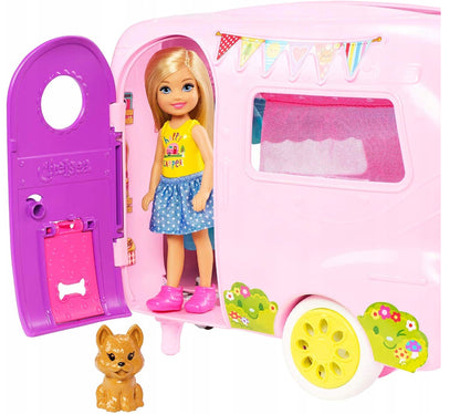 Barbie Chelsea z przyczepą kempingową FXG90