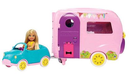 Barbie Chelsea z przyczepą kempingową FXG90