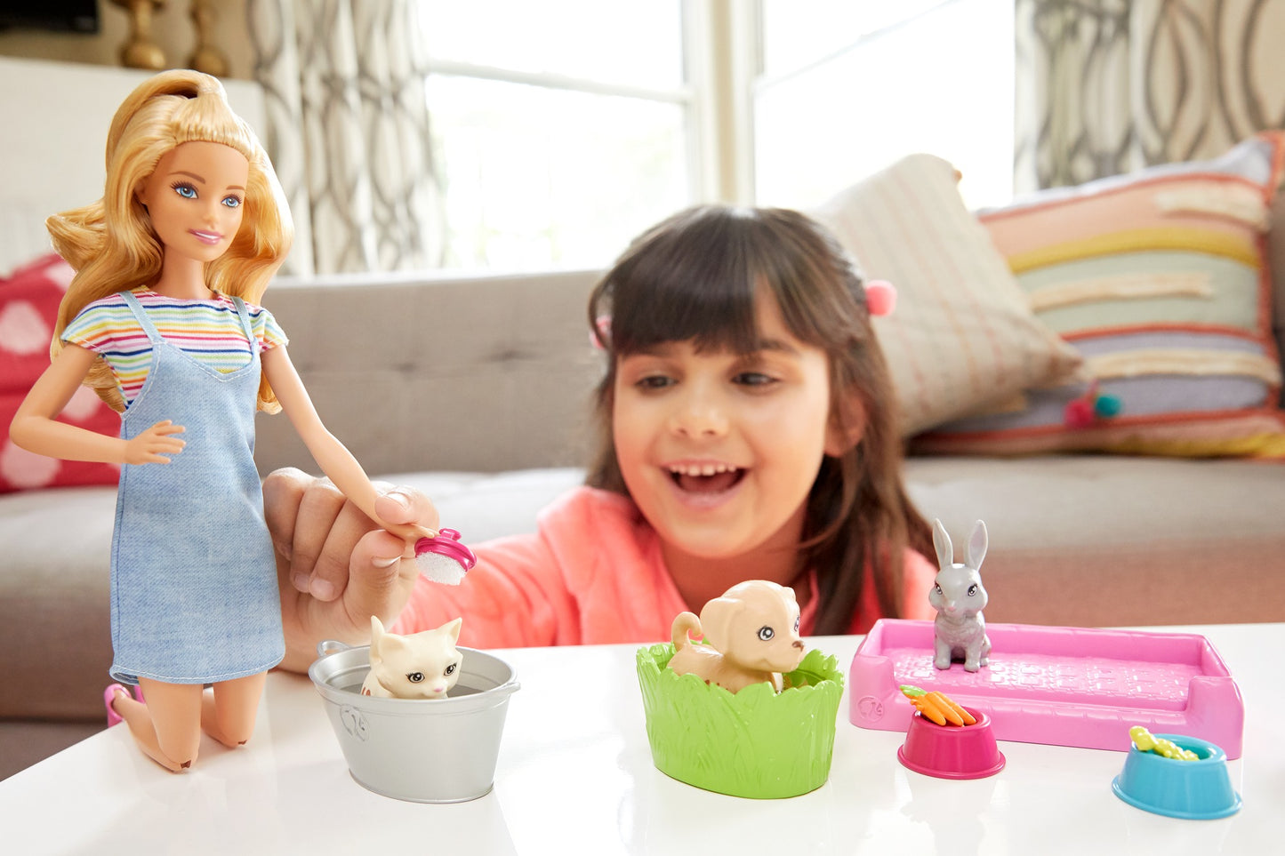 Barbie kąpiel zwierzaków + lalka FXH11 /4