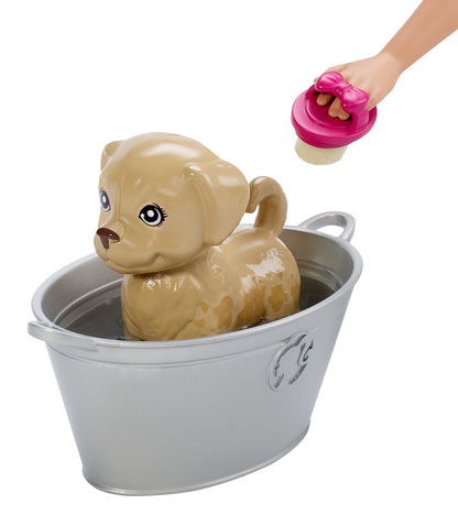 Barbie kąpiel zwierzaków + lalka FXH11 /4