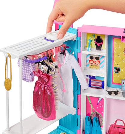 Barbie wymarzona szafa z lalką + akces GBK10