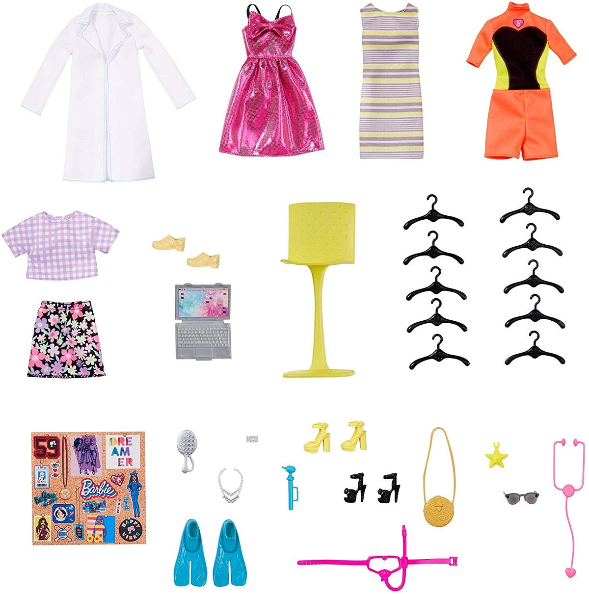 Barbie wymarzona szafa z lalką + akces GBK10
