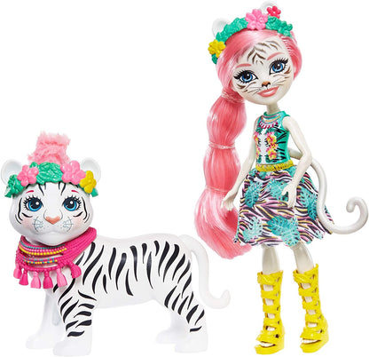 Barbie Enchant lalka+d.zwierz Biały tygrys GFN57/6