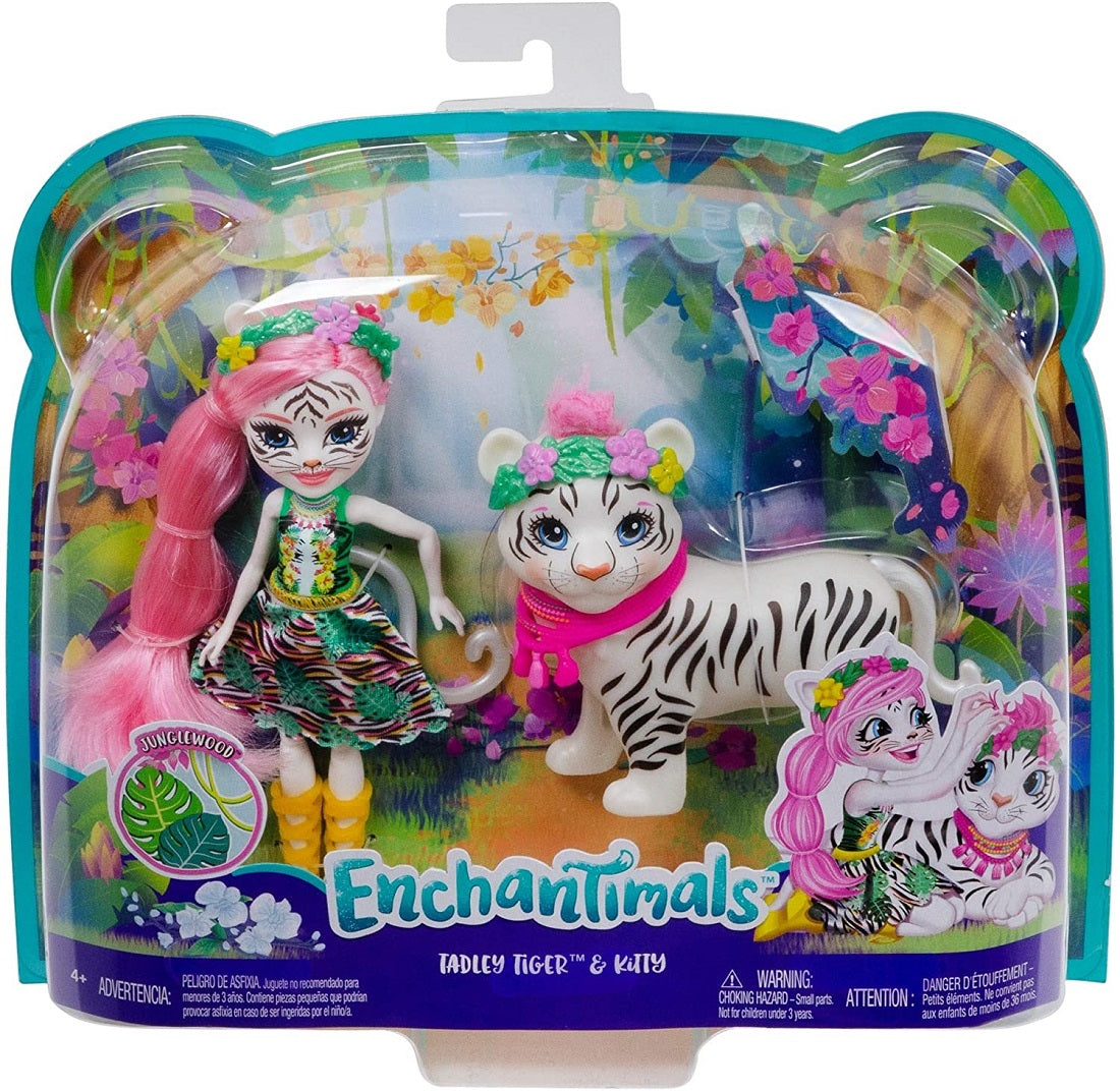 Barbie Enchant lalka+d.zwierz Biały tygrys GFN57/6