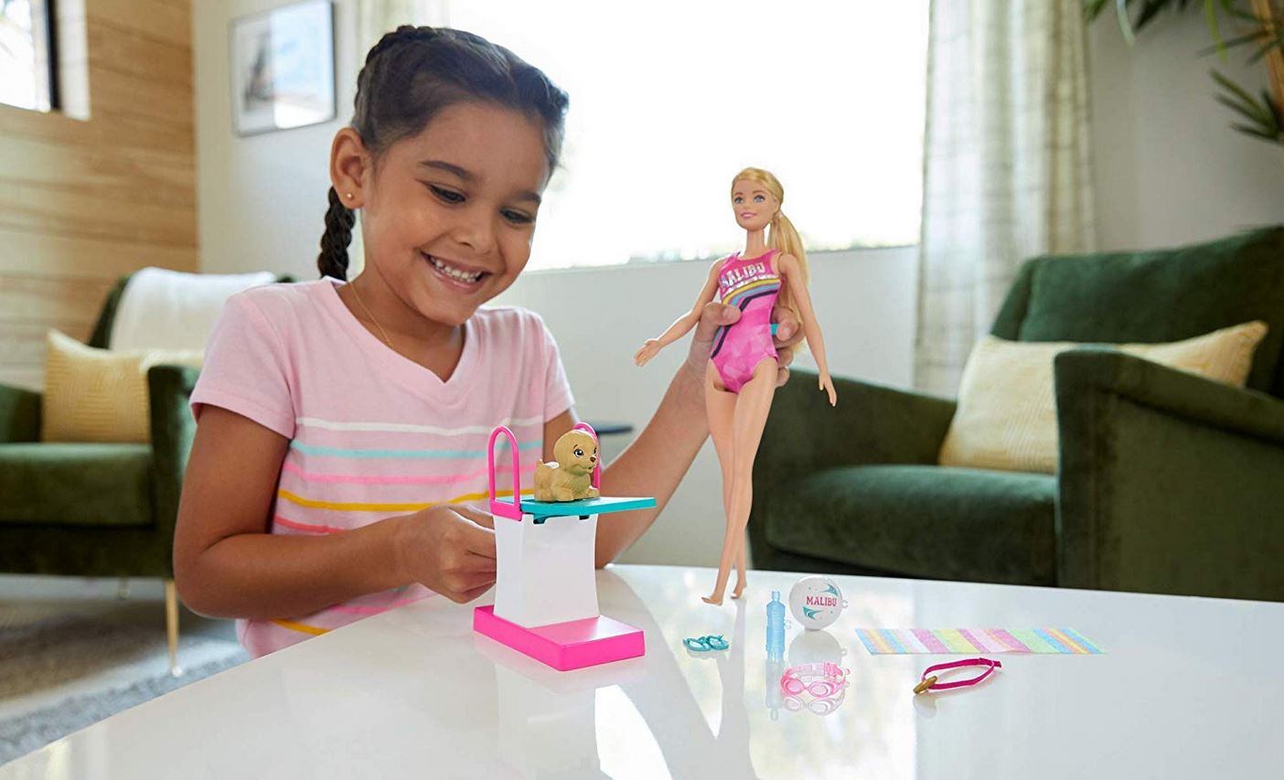 Barbie pływaczka zestaw z pieskiem GHK23 /6