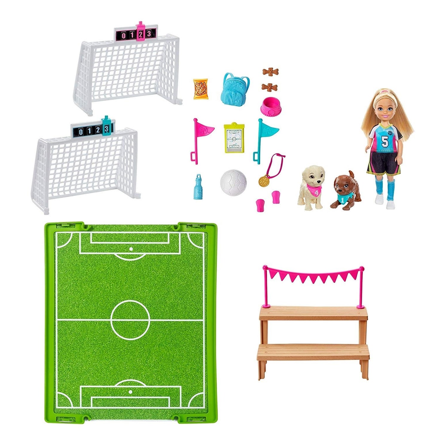 Barbie Chelsea+boisko piłka nożna GHK37 /4