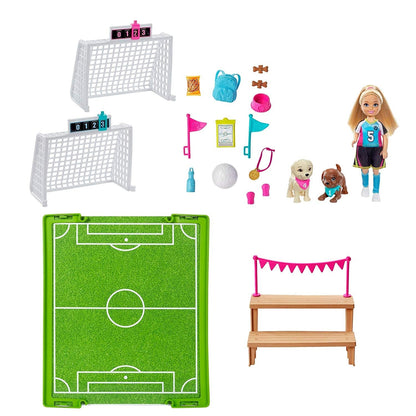 Barbie Chelsea+boisko piłka nożna GHK37 /4