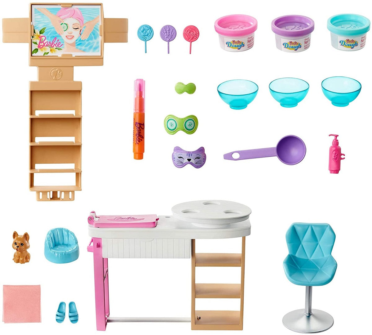 Barbie salon SPA maseczka na twarz zestaw GJR84 /3