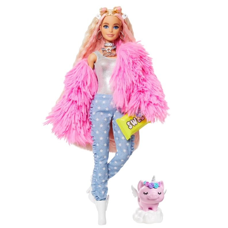 Barbie Extra Moda lalka+akces.pink GRN28 /4