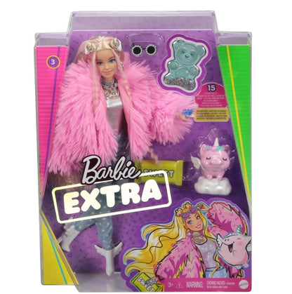 Barbie Extra Moda lalka+akces.pink GRN28 /4