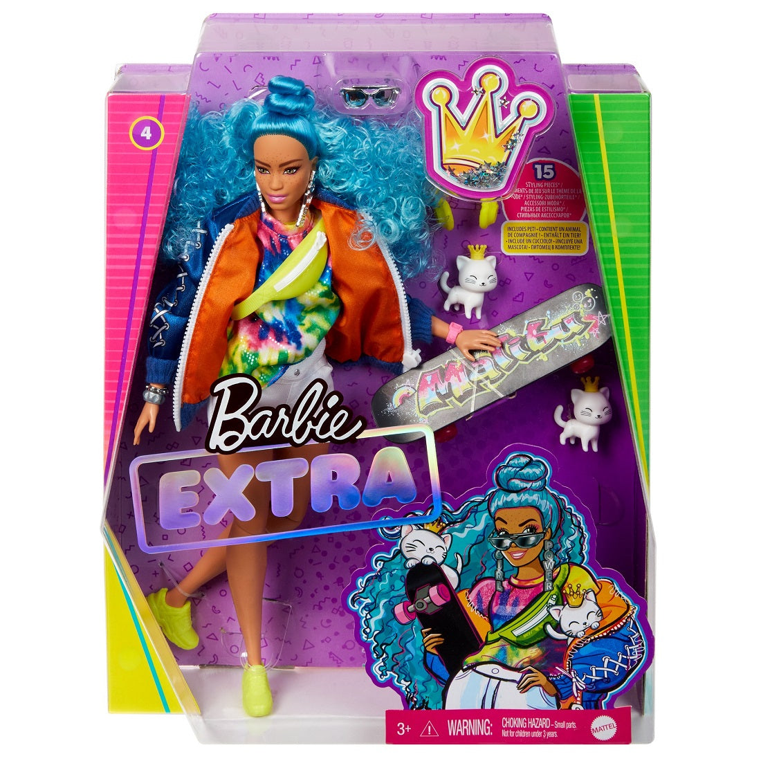 Barbie Extra Moda lalka+akc blue GRN30 /4