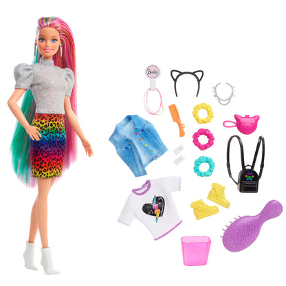 Barbie Kolorowe włosy - panterka GRN81 /6