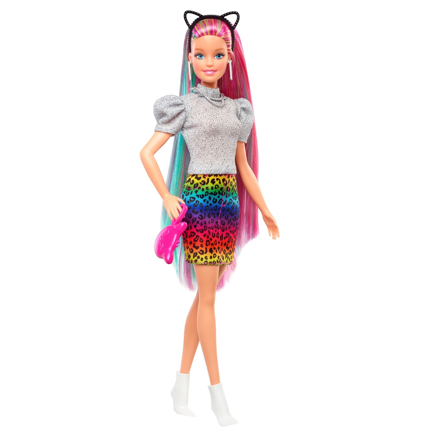 Barbie Kolorowe włosy - panterka GRN81 /6