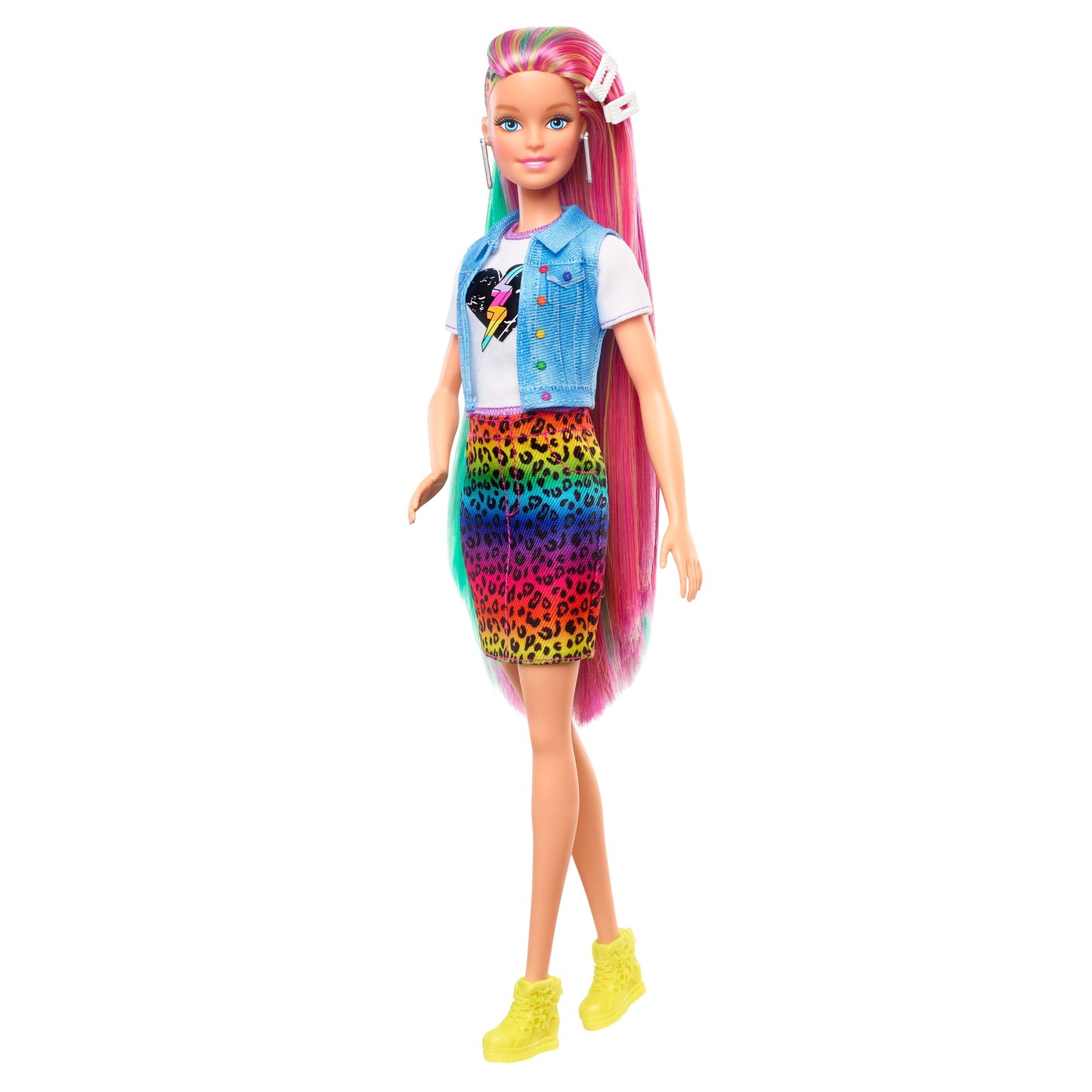 Barbie Kolorowe włosy - panterka GRN81 /6