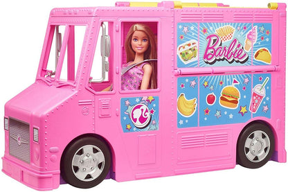 Barbie food truck + rodzina lalek GWJ58 /1
