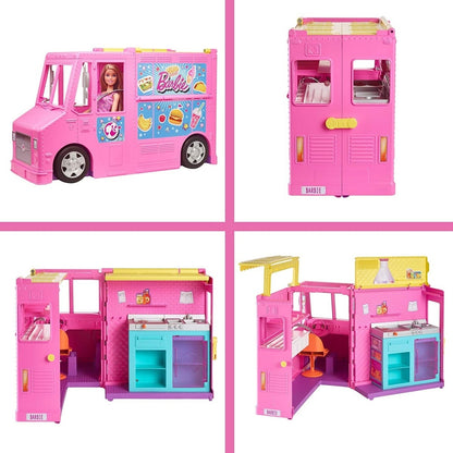 Barbie food truck + rodzina lalek GWJ58 /1