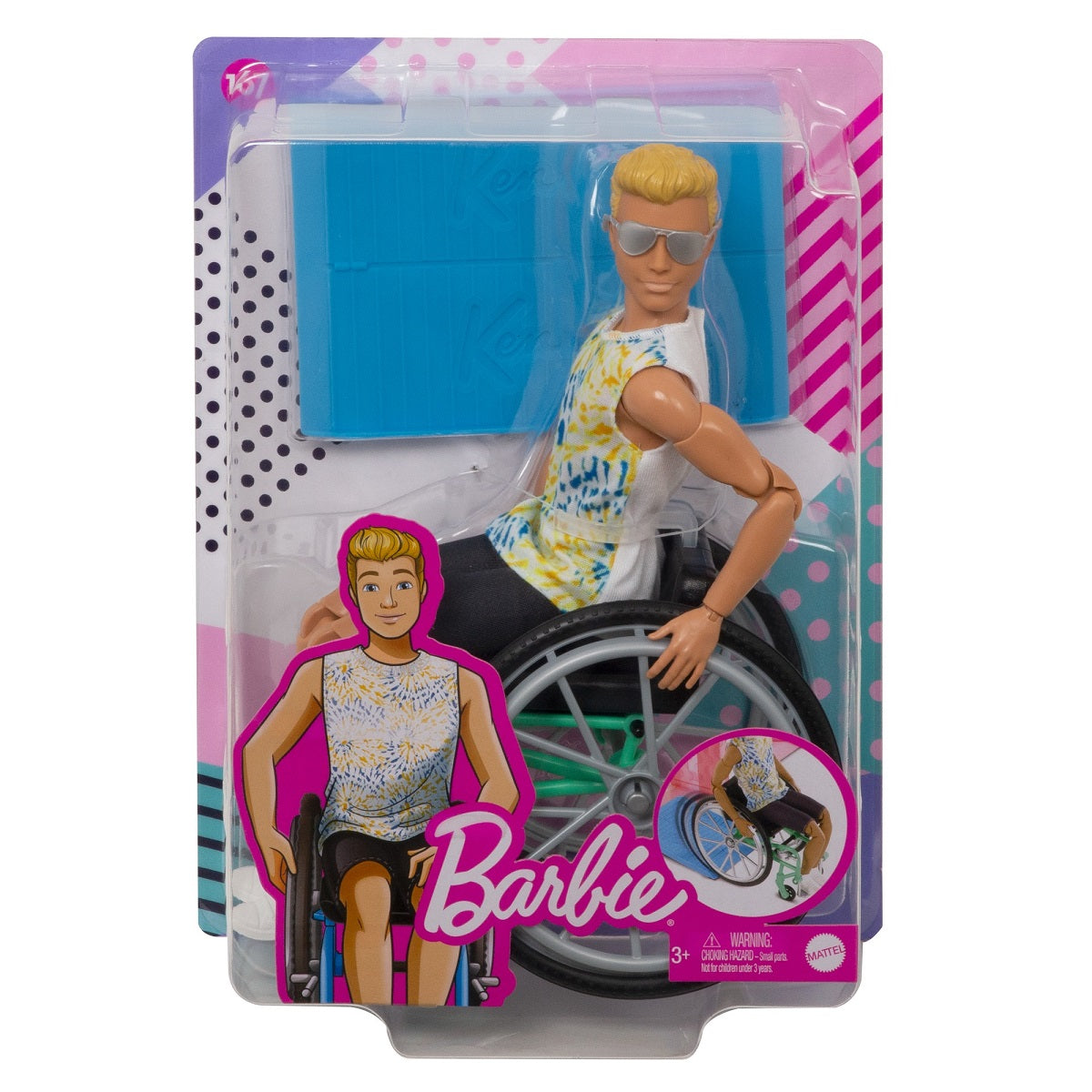 Barbie lalka Ken na wózku inwalidzkim GWX93